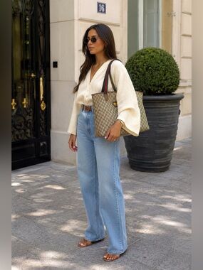Vintage Gucci Plus Sherry Line Monogram Tote Bag